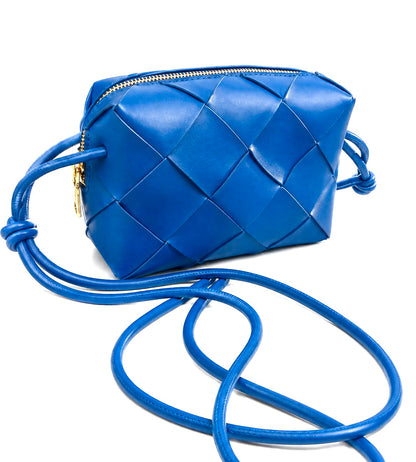 Cobalt Weave Crossbody