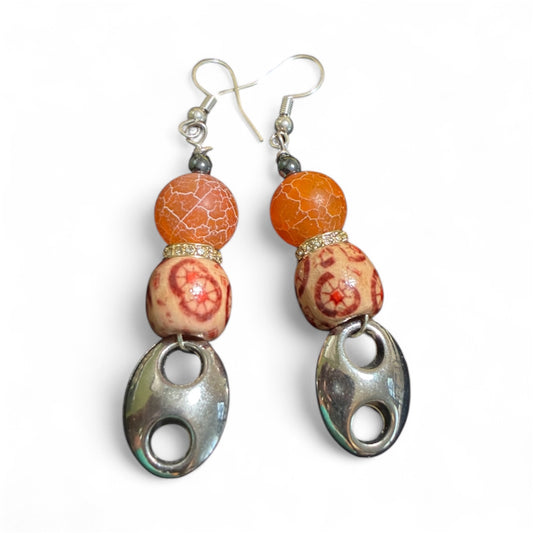 Orange Cracked Agate