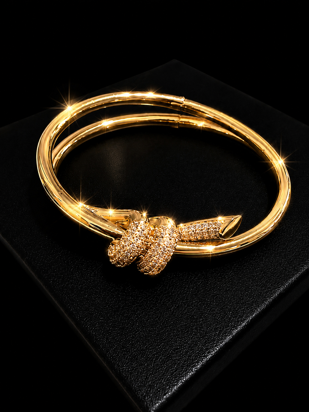 KnottedBlingGoldBracelet