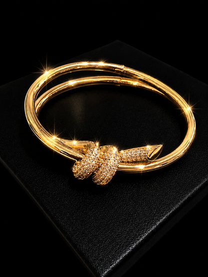KnottedBlingGoldBracelet