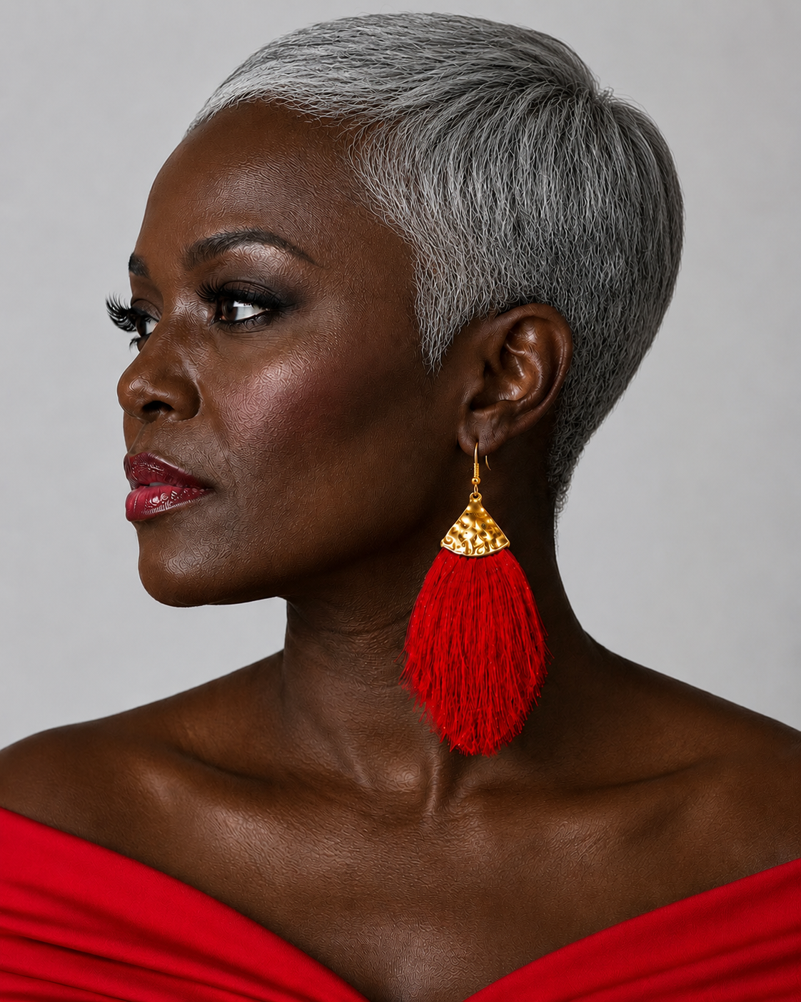 Ruby Cascade Tassel Earrings91