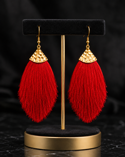 Ruby Cascade Tassel Earrings91
