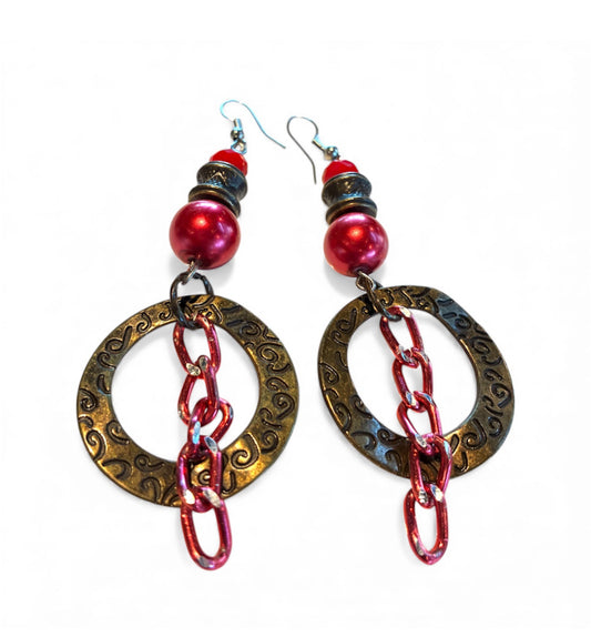 Crimson Bohemian Dangles